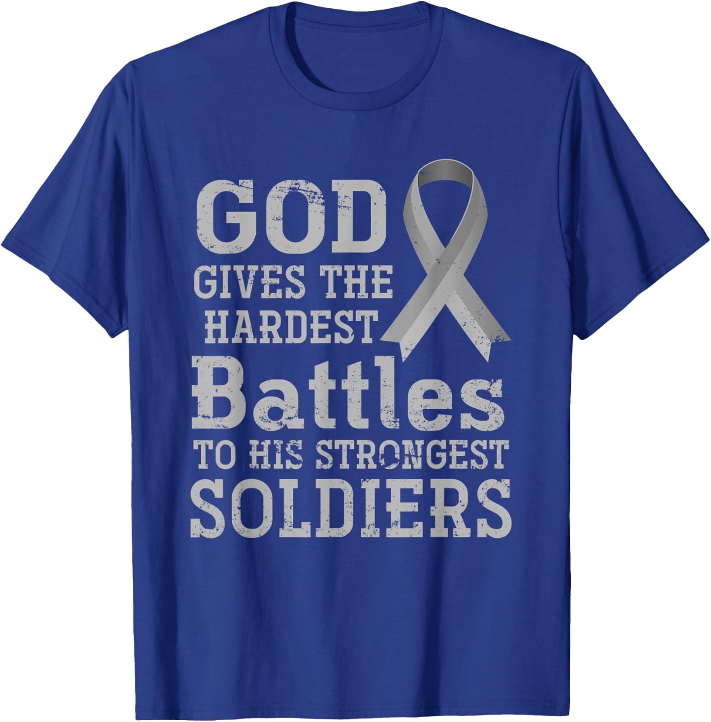 Lung Cancer Fighter Christian Gift Lung Cancer Awareness T-Shirt - T-Shirt | Royal