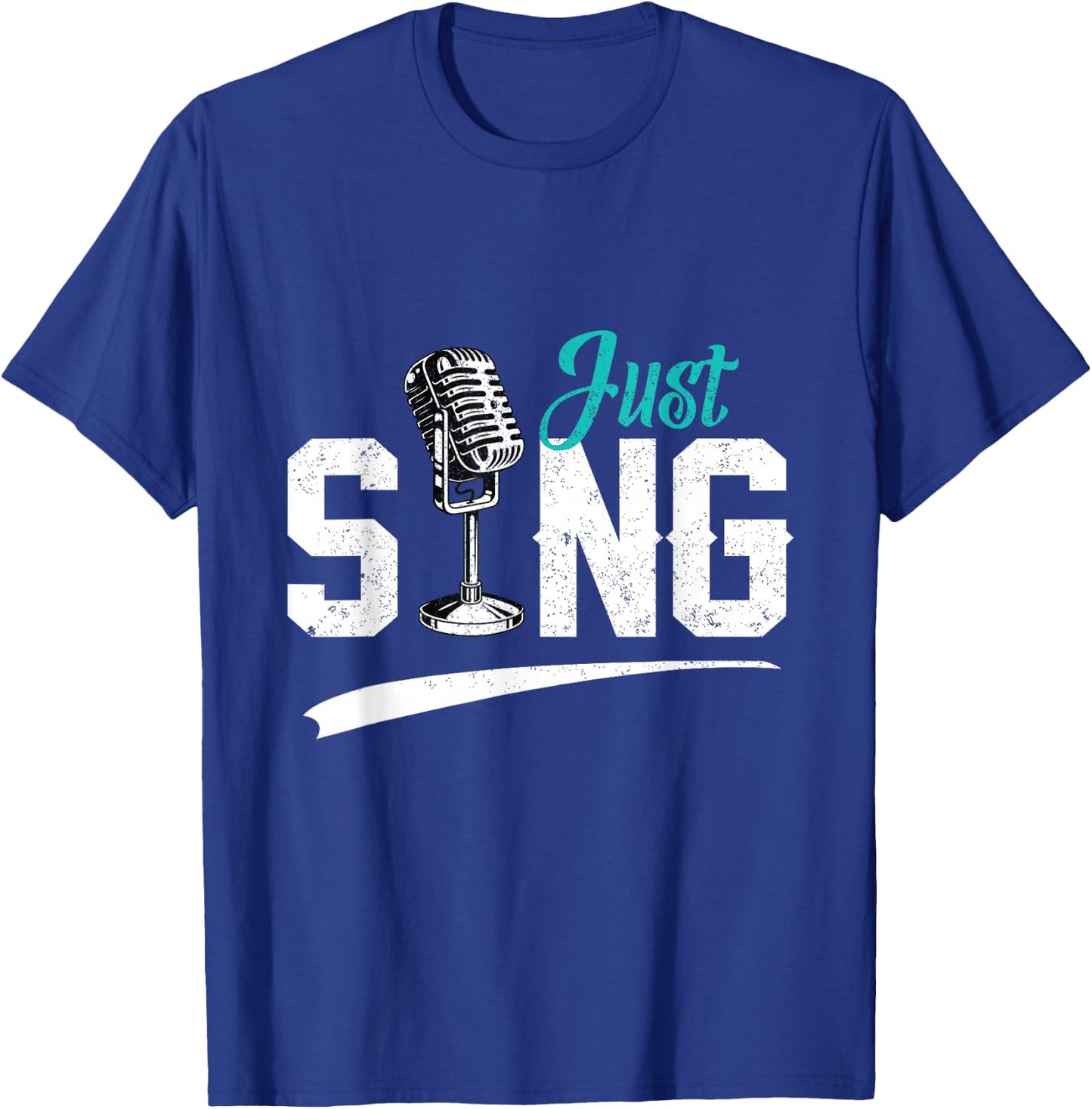 Microphone Singing Vocal Singer Musical Gift T-Shirt - T-Shirt | Royal