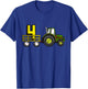 Kids Farm 4 Year Old Barnyard Boys 4th Birthday Tractor T-Shirt - T-Shirt | Royal