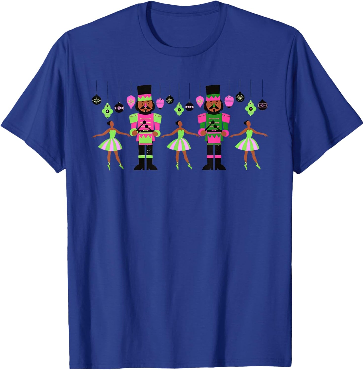 African American Ballet Dancer Black Nutcracker Pink Green T-Shirt - T-Shirt | Royal