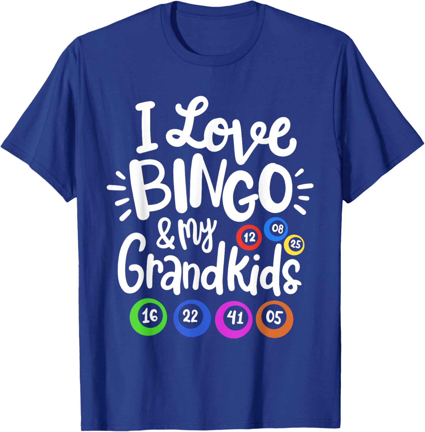 I love Bingo and my Grandkids T-Shirt - T-Shirt | Royal