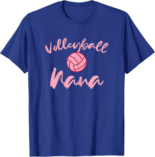 Volleyball Nana Cute Mom Grandmother Sports Grandma Women T-Shirt - T-Shirt | Royal