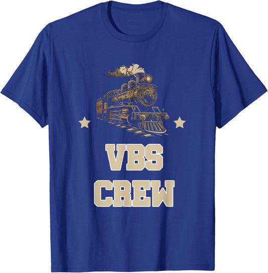 I Love VBS 2025 Vacation Bible School Railroad VBS Team T-Shirt - T-Shirt | Royal