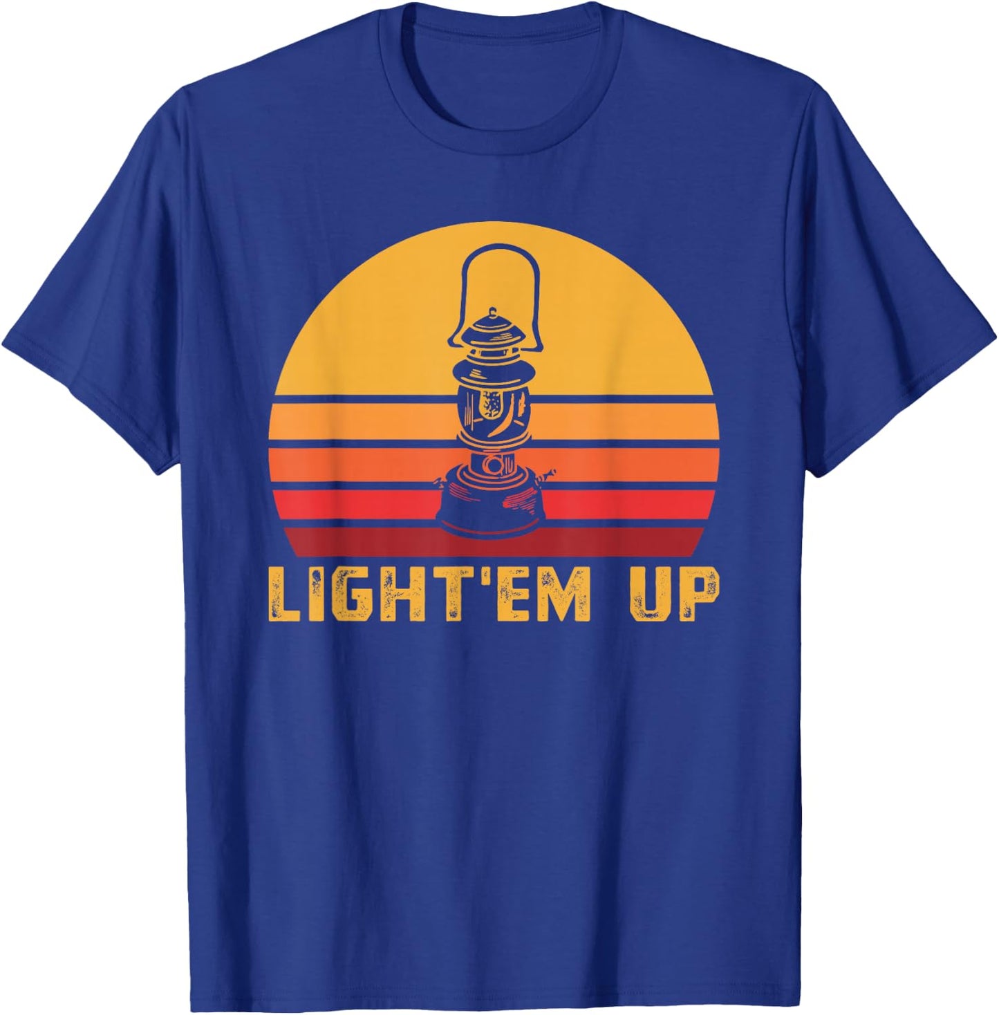 Eighties Camping Light Them Lantern T-Shirt - T-Shirt | Royal
