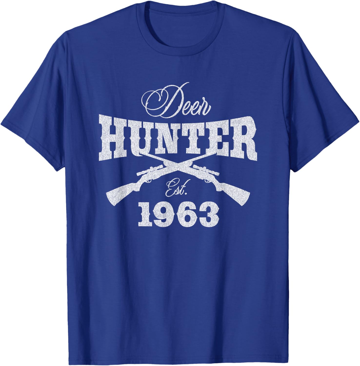 61 Year Old Deer Hunter Hunting 1963 61st Birthday T-Shirt - T-Shirt | Royal