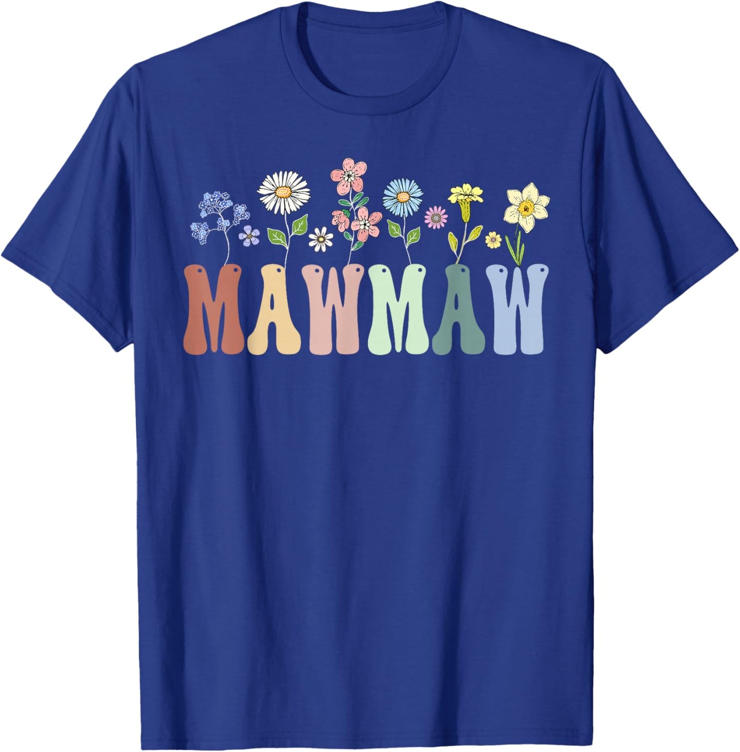 Mawmaw Gifts Women Wildflower Floral Design Mawmaw T-Shirt - T-Shirt | Royal