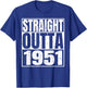 Straight Outta 1951 Retro Birthday Idea Born In 1951 Vintage T-Shirt - T-Shirt | Royal