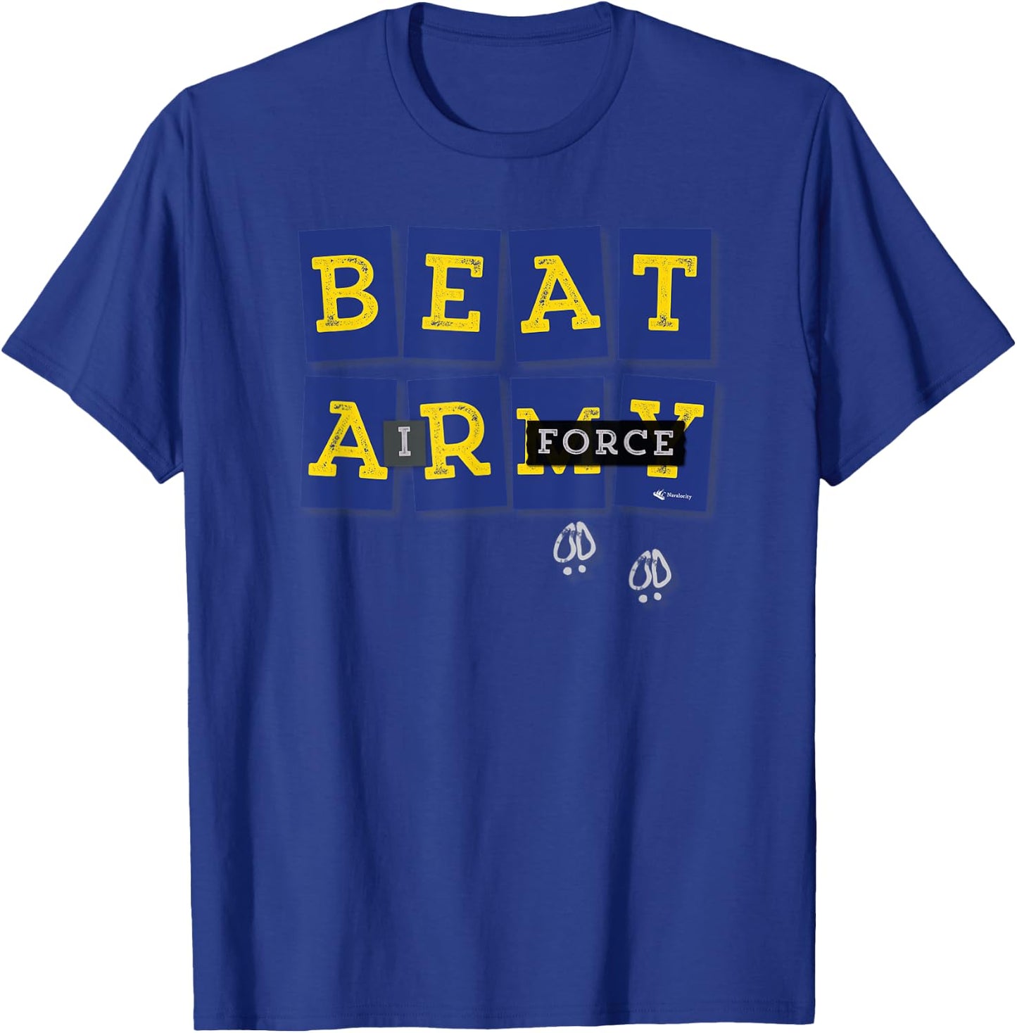 Beat Air Force Goat Tracks Funny Navy Blue Edition T-Shirt - T-Shirt | Royal