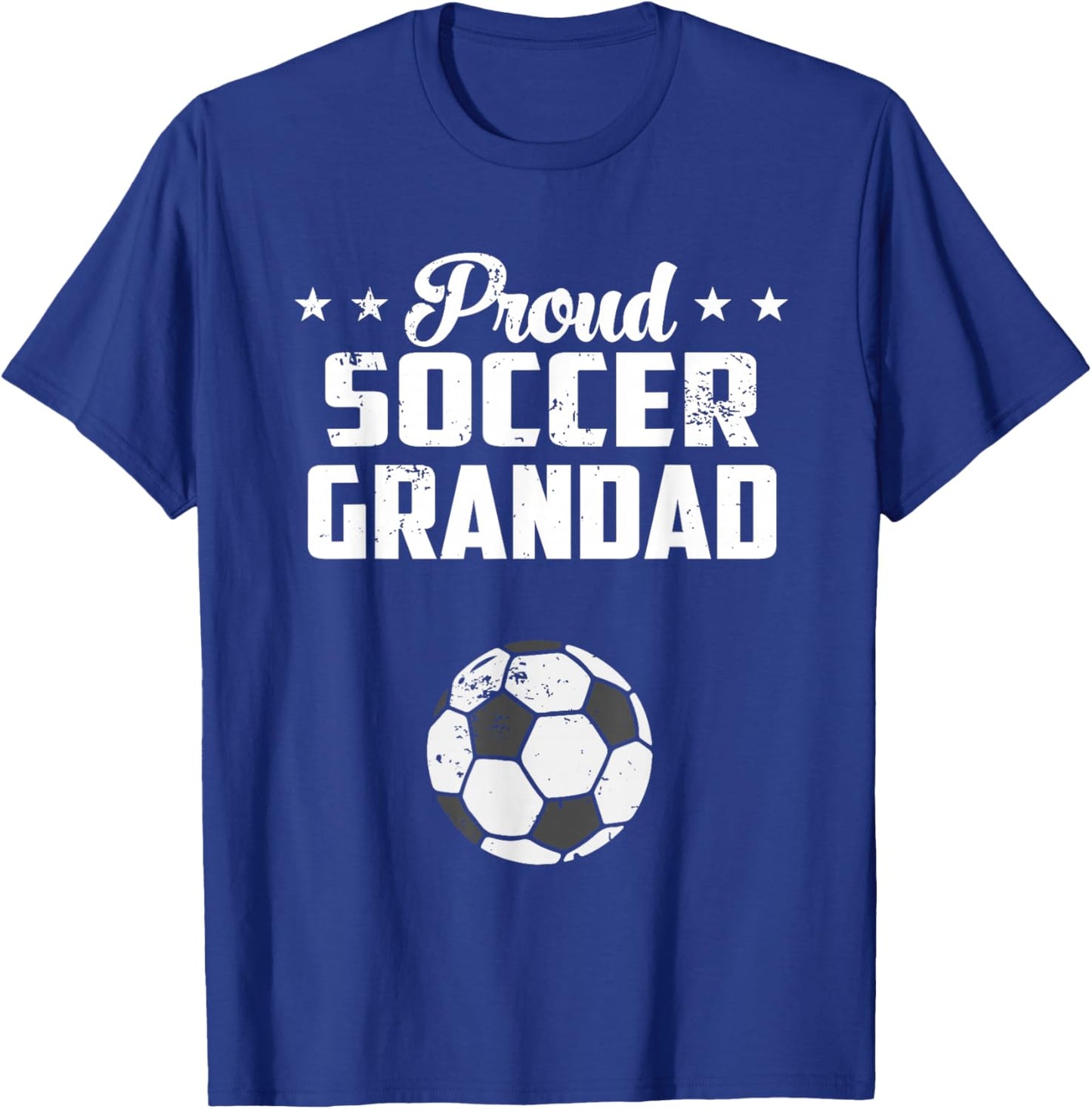 Proud Grandad Soccer Vintage Soccer Lover Fathers Day Men T-Shirt - T-Shirt | Royal