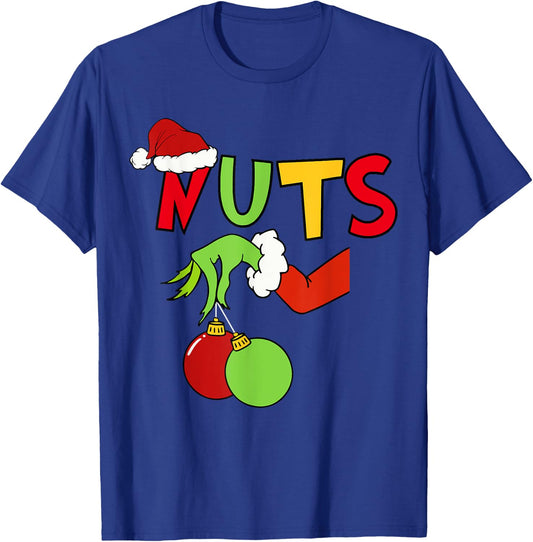 Chest Nuts Merry Christmas Shirt Xmas Matching Couples Men T-Shirt - T-Shirt | Royal