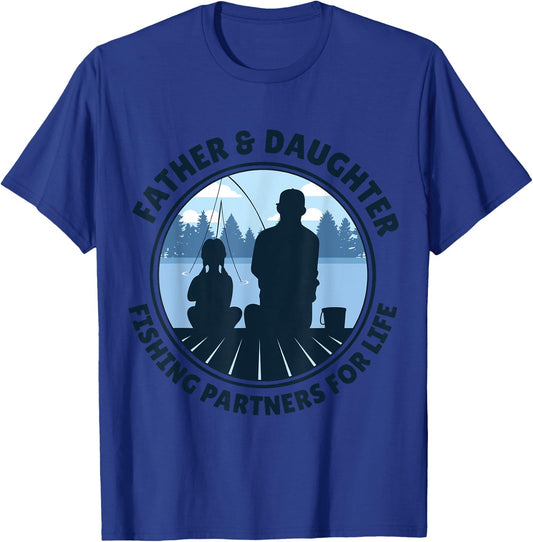 Father & Daughter Fishing Partners For Life T-Shirt - T-Shirt | Royal