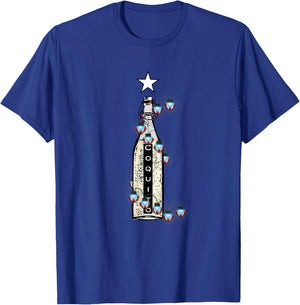 Coquito Boricua Traditional Drink P.R. Flag Xmas Lights T-Shirt - T-Shirt | Royal