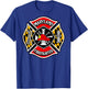 Maryland Firefighter Shirt Emblem Maltese Cross Men Gift T-Shirt - T-Shirt | Royal
