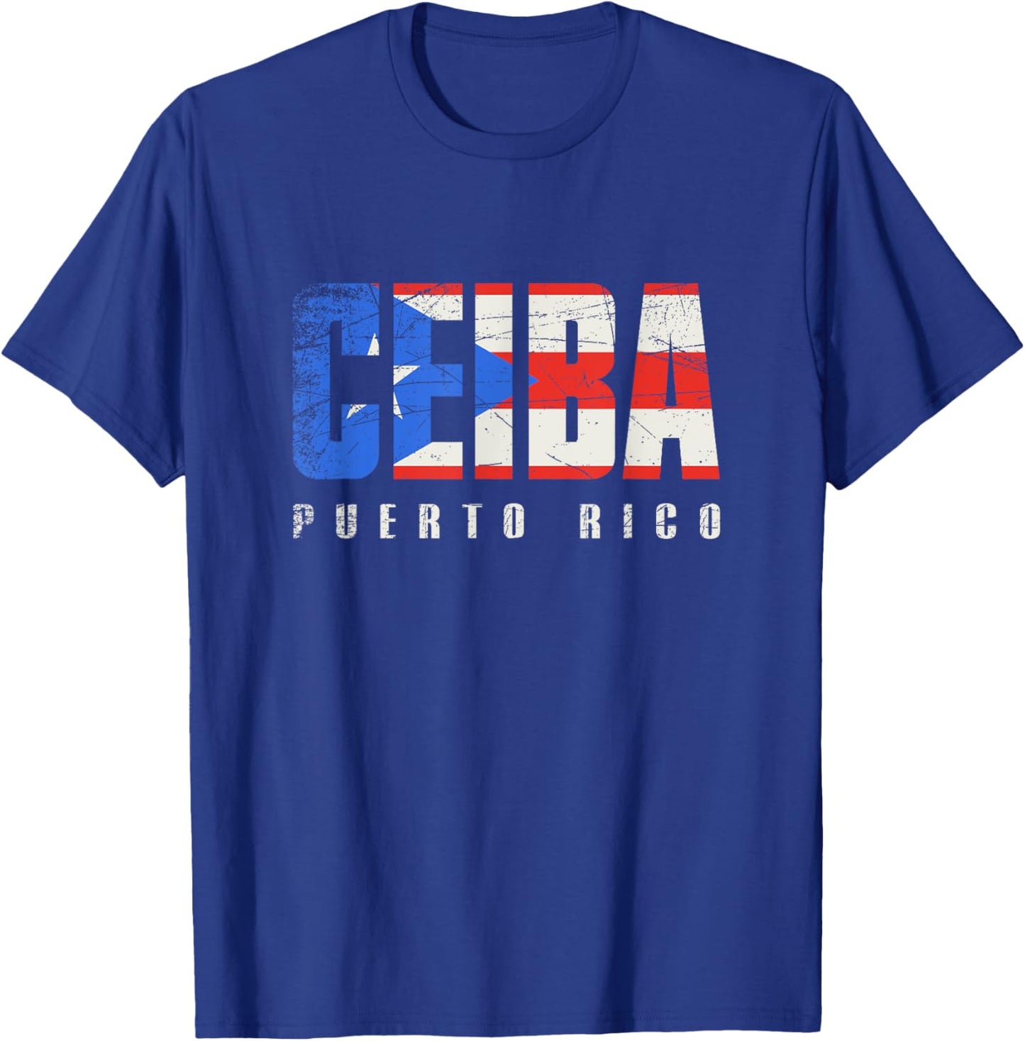 Puerto Rican flag Ceiba Puerto Rico T-Shirt - T-Shirt | Royal
