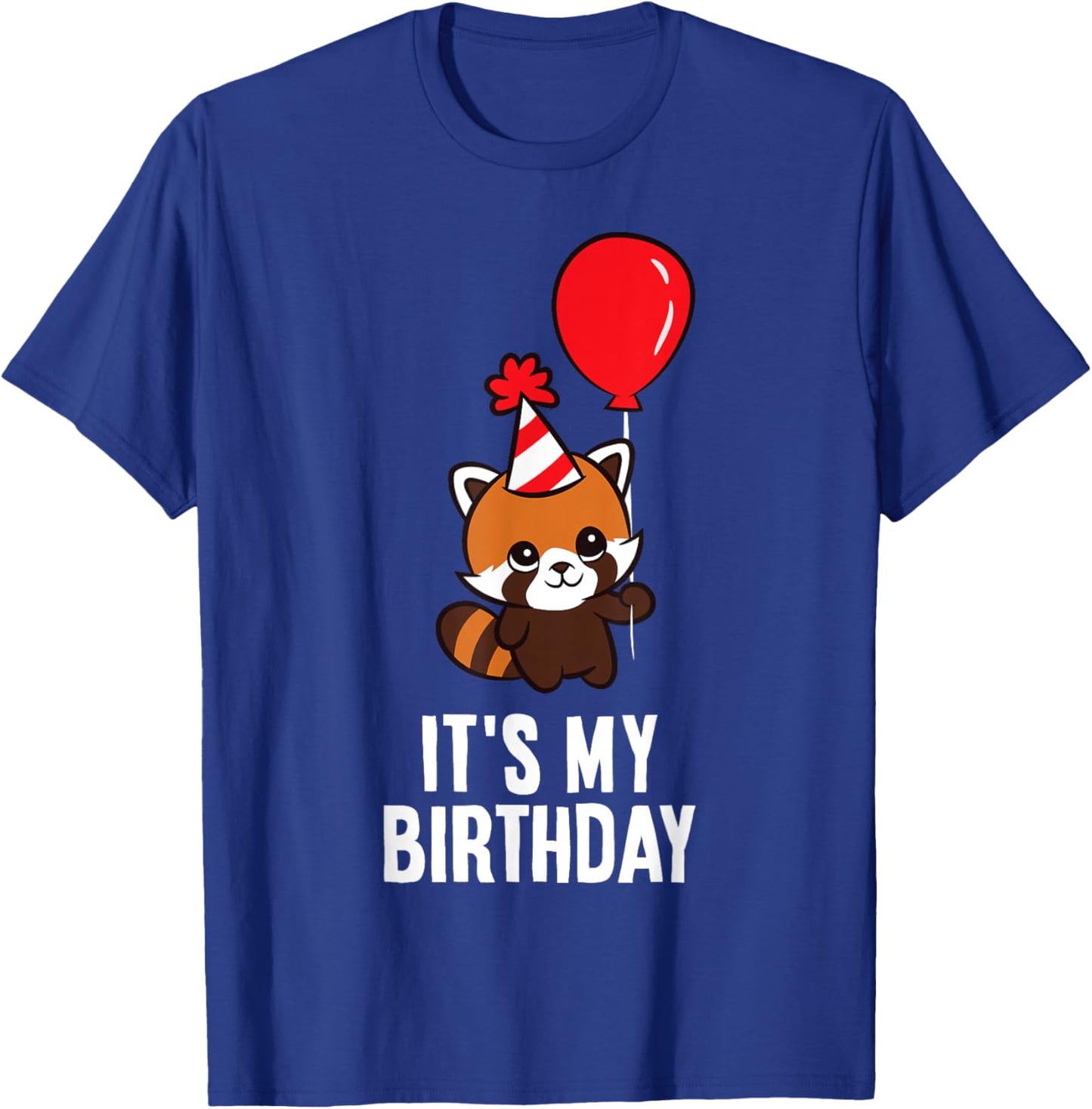 It's My Birthday Red Panda Birthday Party T-Shirt - T-Shirt | Royal
