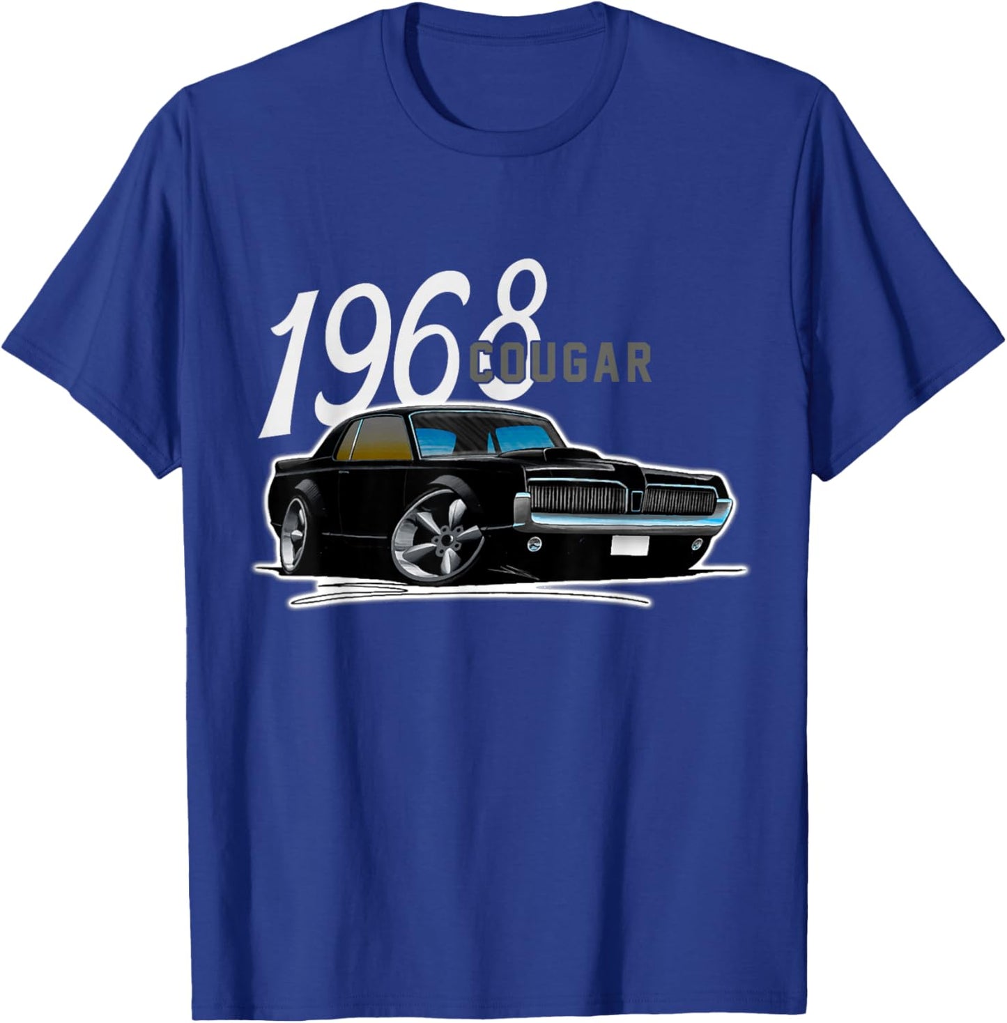 1968 68 Mercury classic Cougar Vinatge cars T-Shirt - T-Shirt | Royal