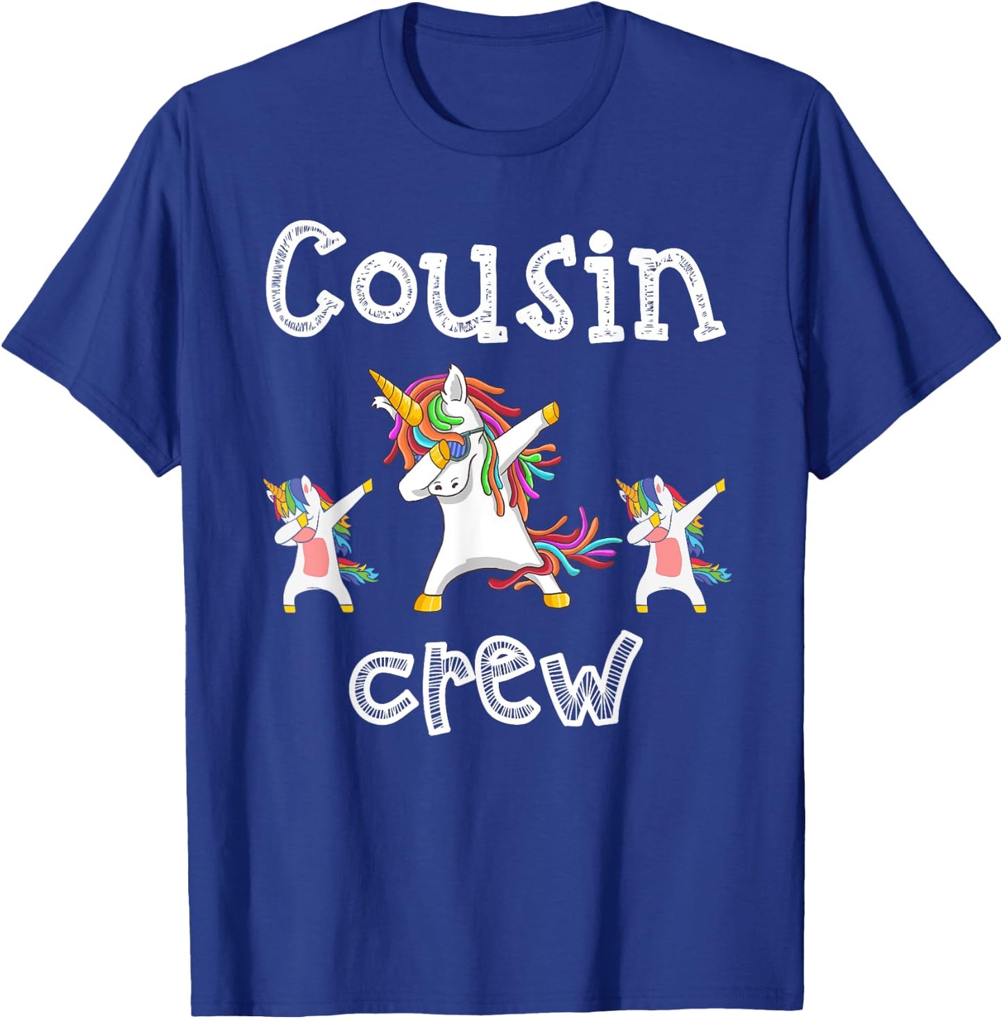 Cousin Crew Unicorn Dabbing Toddler Girls Boys Squad Family T-Shirt - T-Shirt | Royal