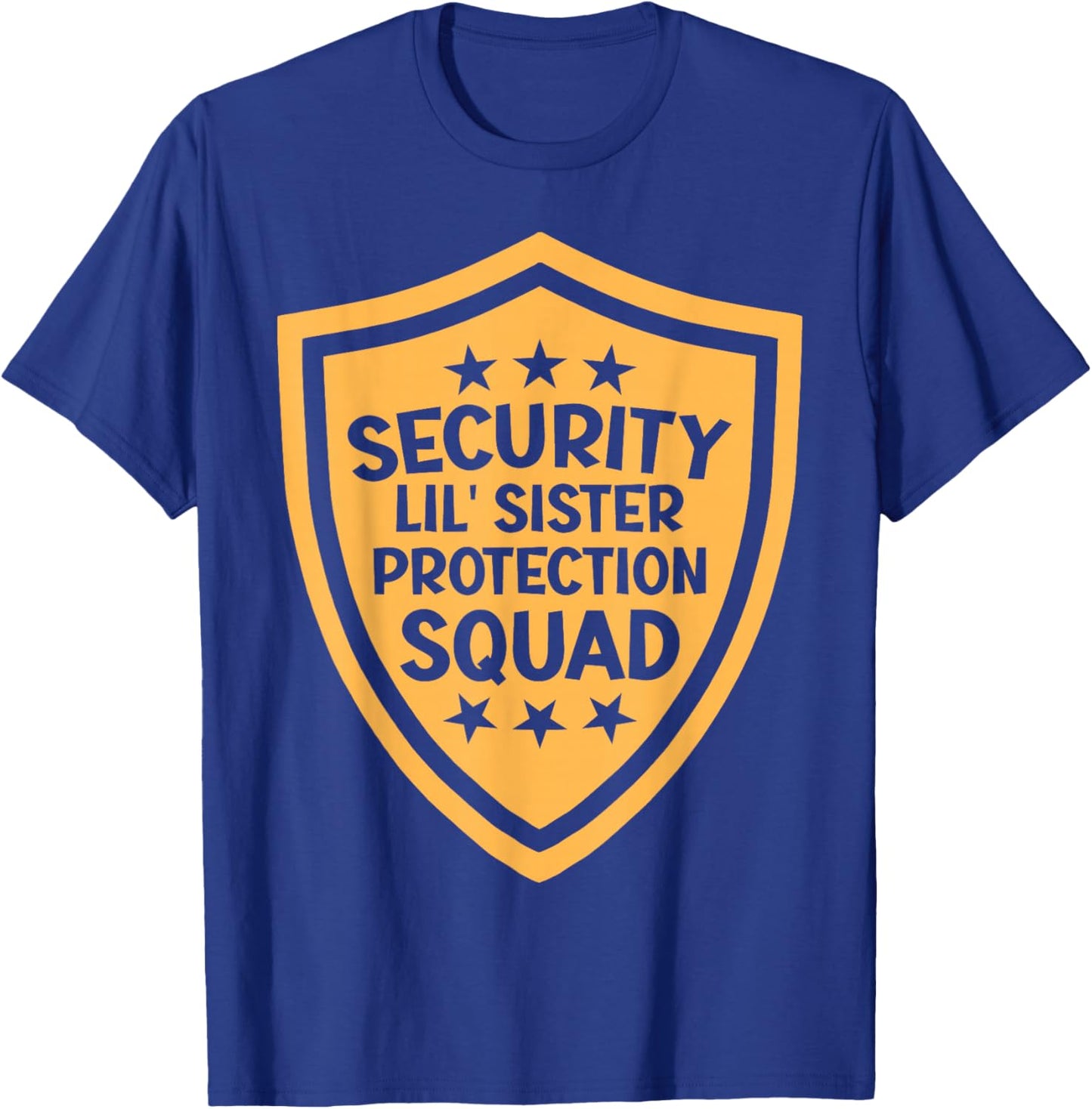 Big Brother Security Lil' Sister Protection Squad Pregnancy T-Shirt - T-Shirt | Royal