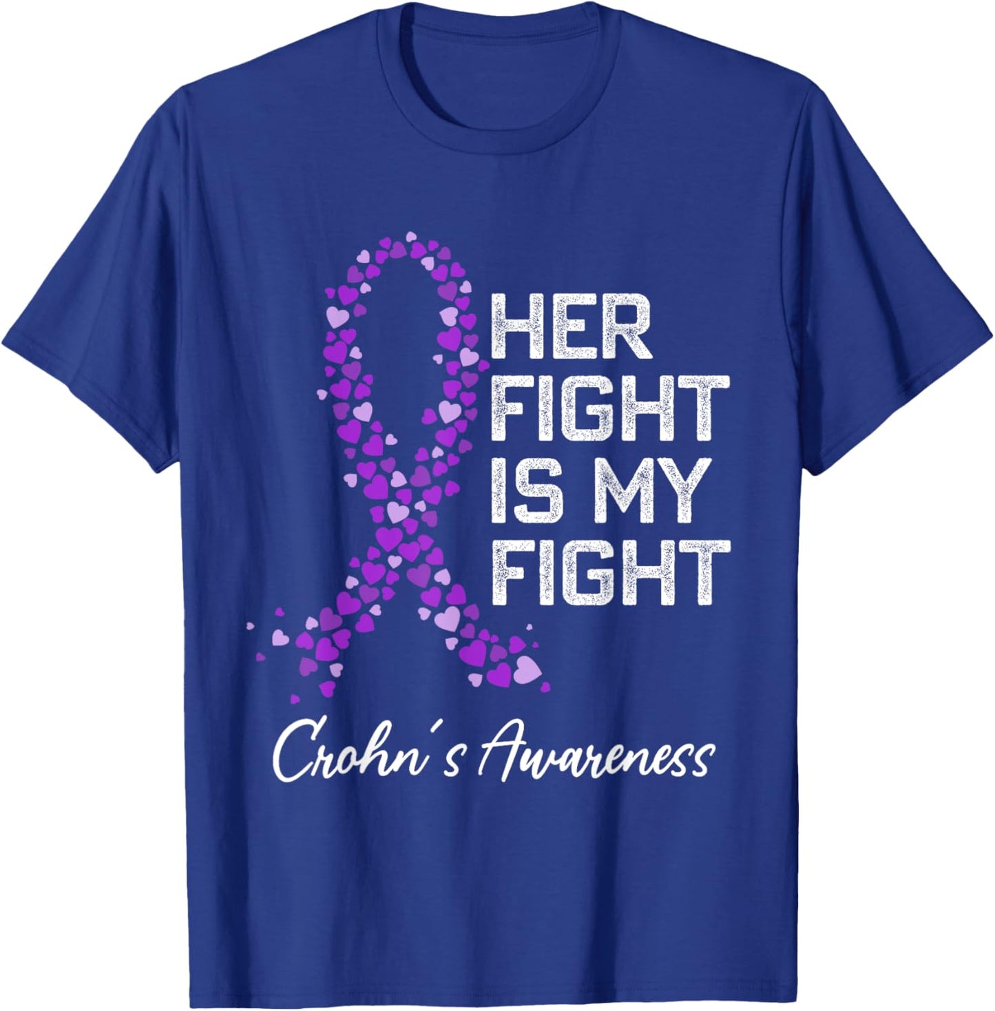 Colon Cancer and Crohn's Disease Awareness Husband Boyfriend T-Shirt - T-Shirt | Royal
