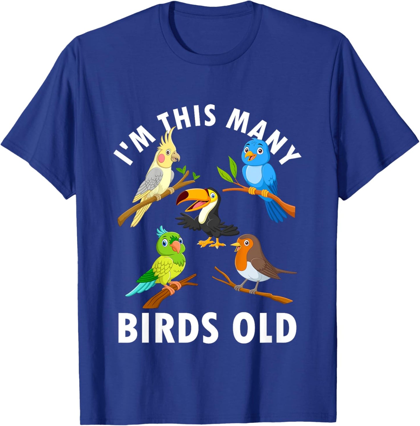 5 Year Old Birds Old 5th Birthday Kids T-Shirt - T-Shirt | Royal