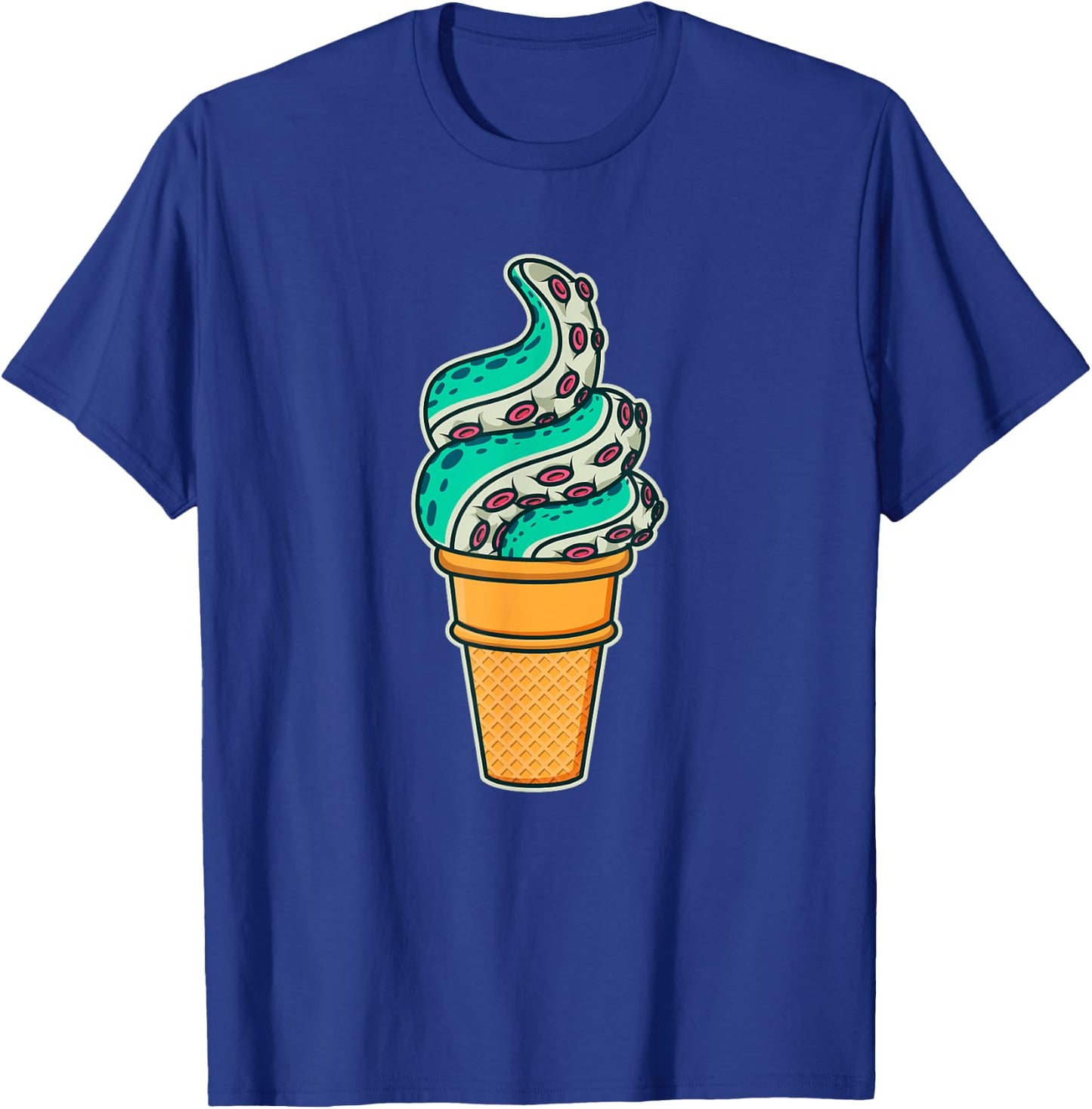 Swirly Octopus Tentacle Ice Cream T-Shirt - T-Shirt | Royal