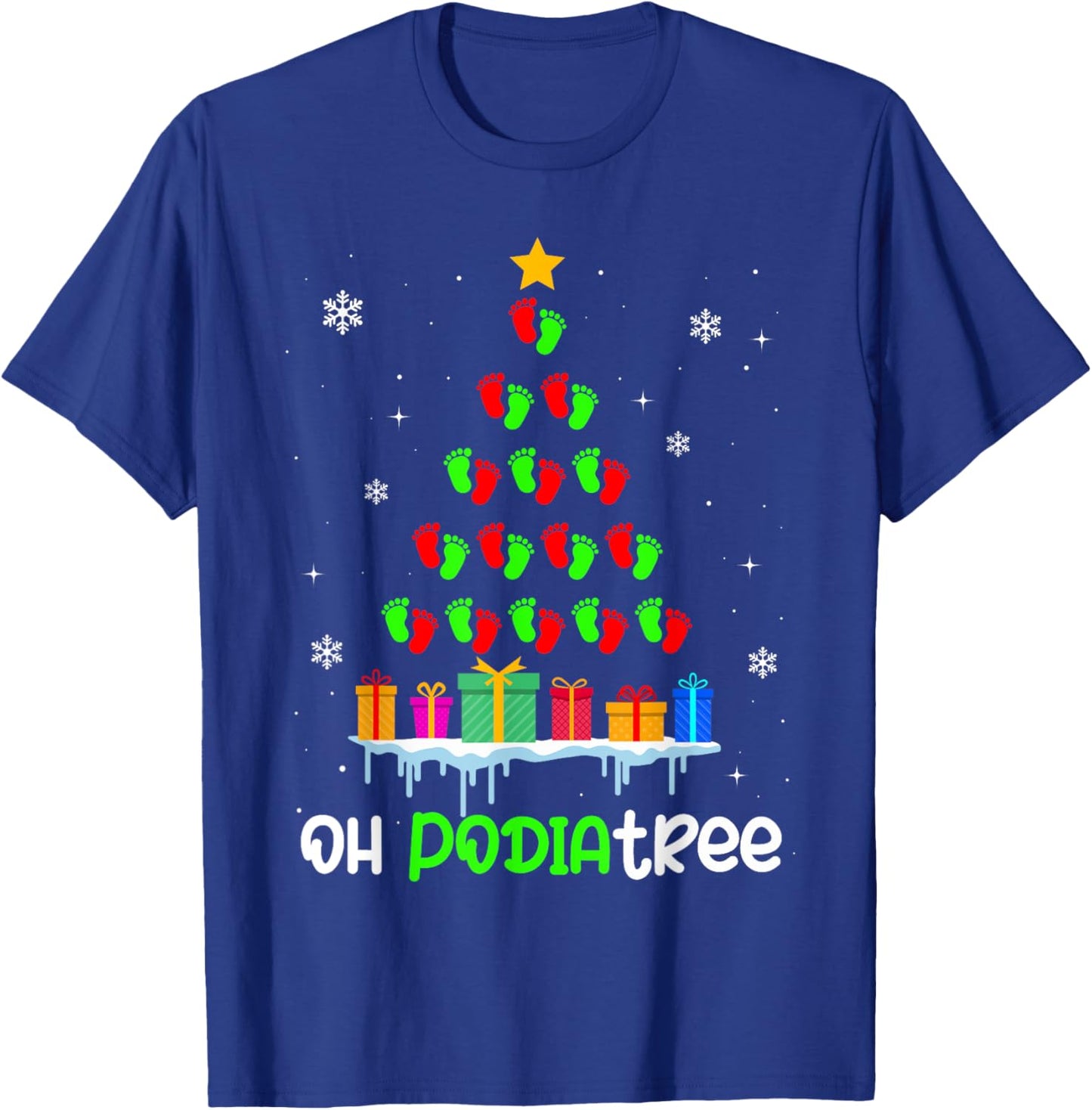 OH Podiatree Podiatrist Christmas Doctor Physician Xmas T-Shirt - T-Shirt | Royal