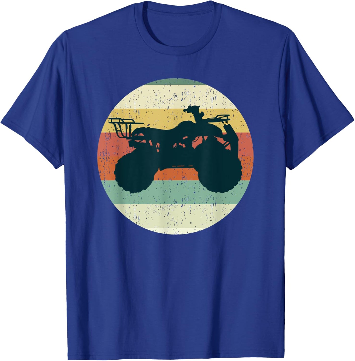 4-Wheeler ATV Quad Bike Mud Racing Vintage Sunset T-Shirt - T-Shirt | Royal