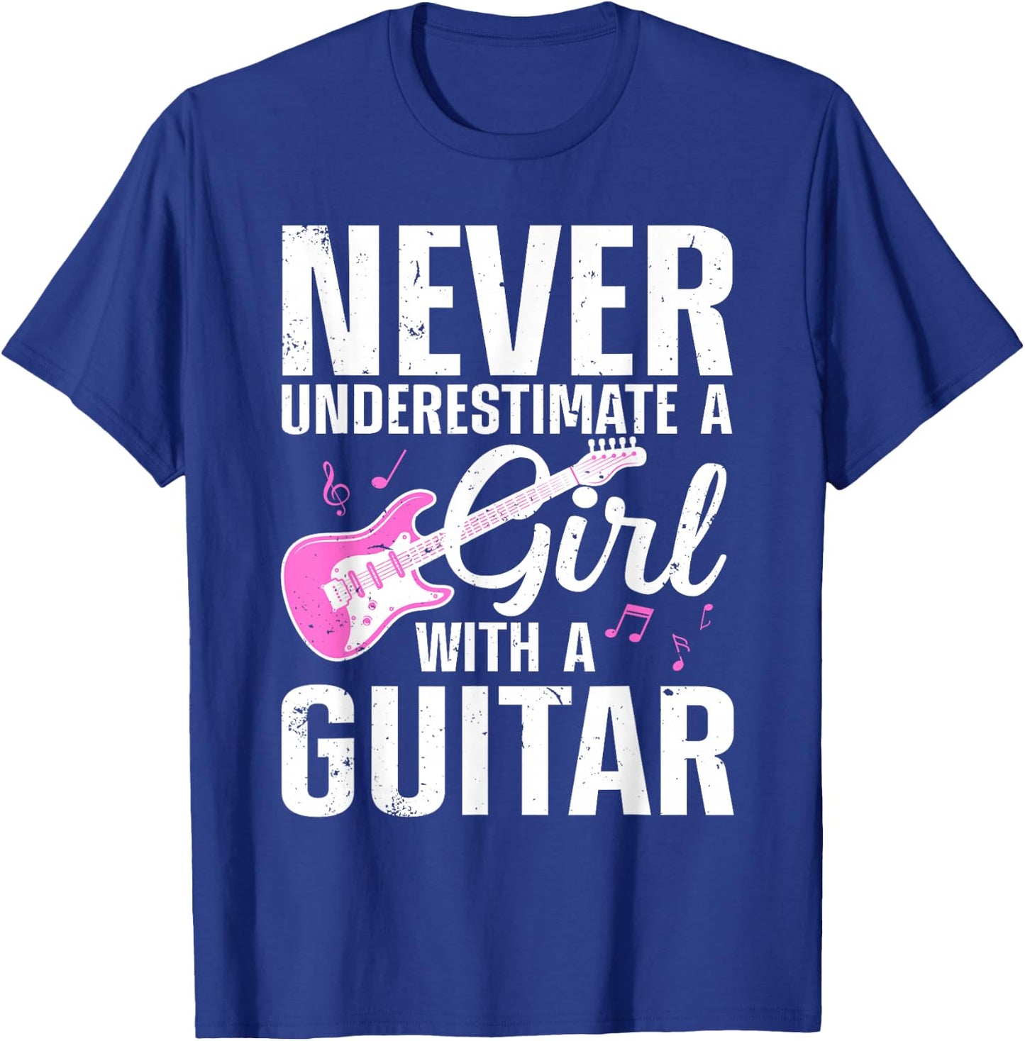 Cool Guitar Girls Guitarist Acoustic Guitar Lovers Small T-Shirt - T-Shirt | Royal
