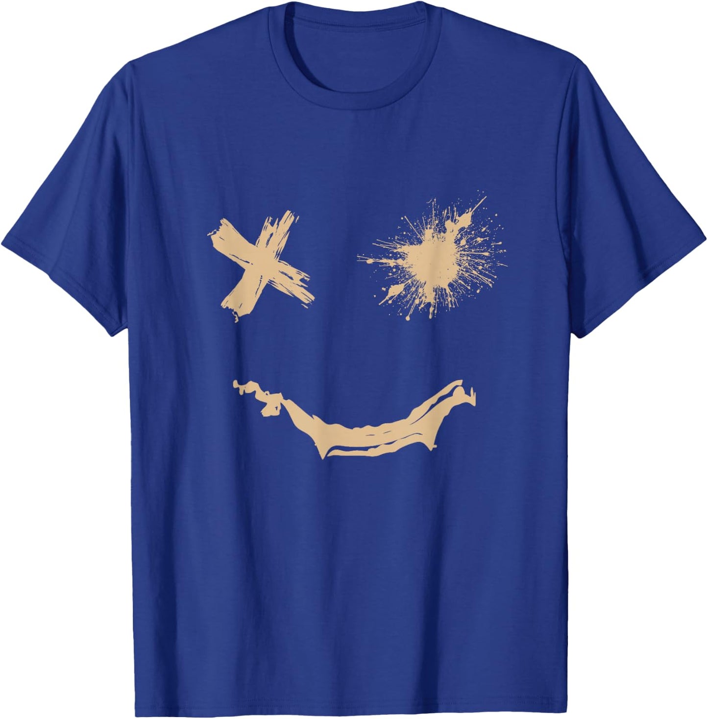 Tan Grunge Face Tan Color Graphic T-Shirt - T-Shirt | Royal
