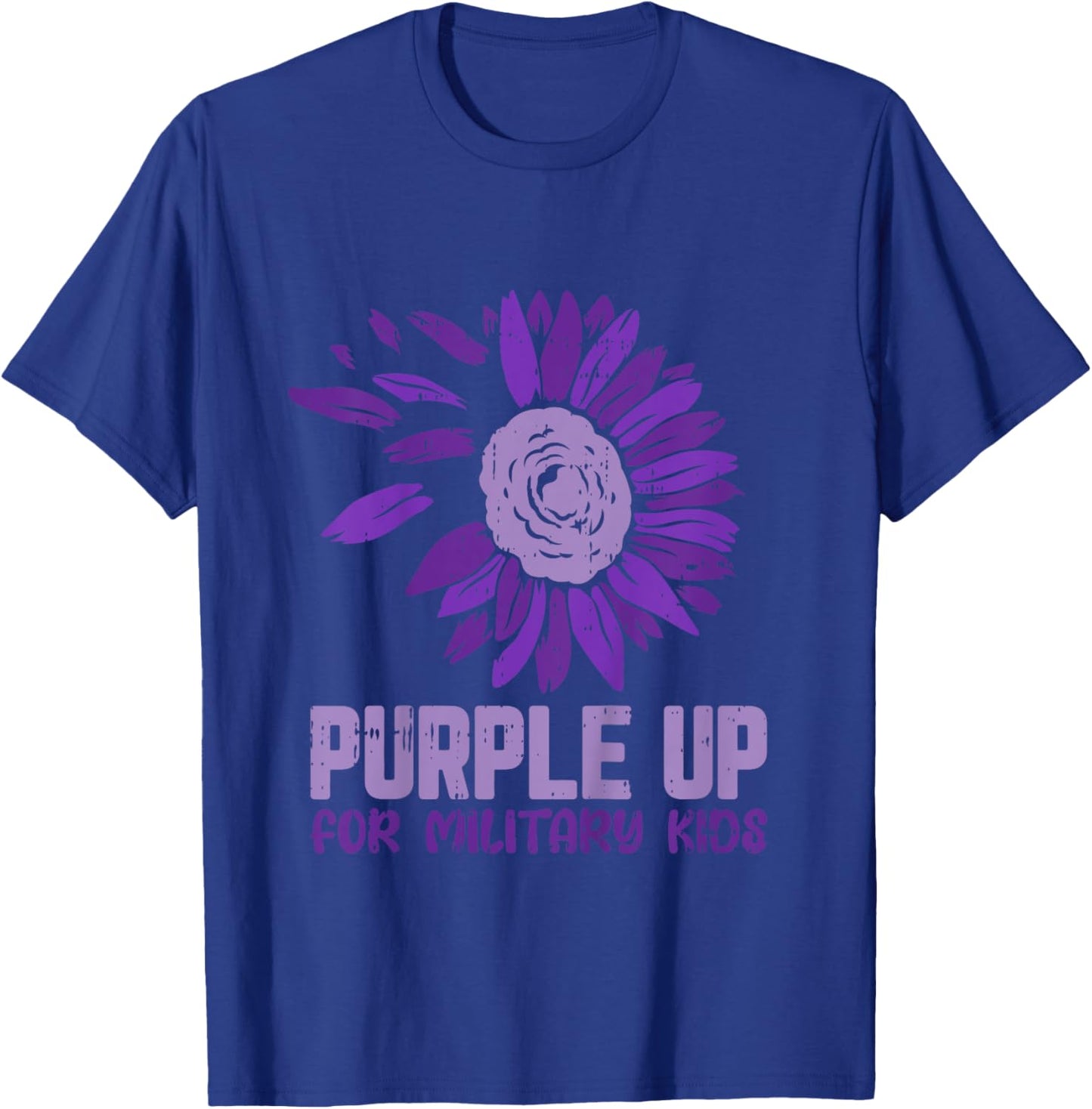 Purple Up For Military Kids Child Army Soldier Children T-Shirt - T-Shirt | Royal