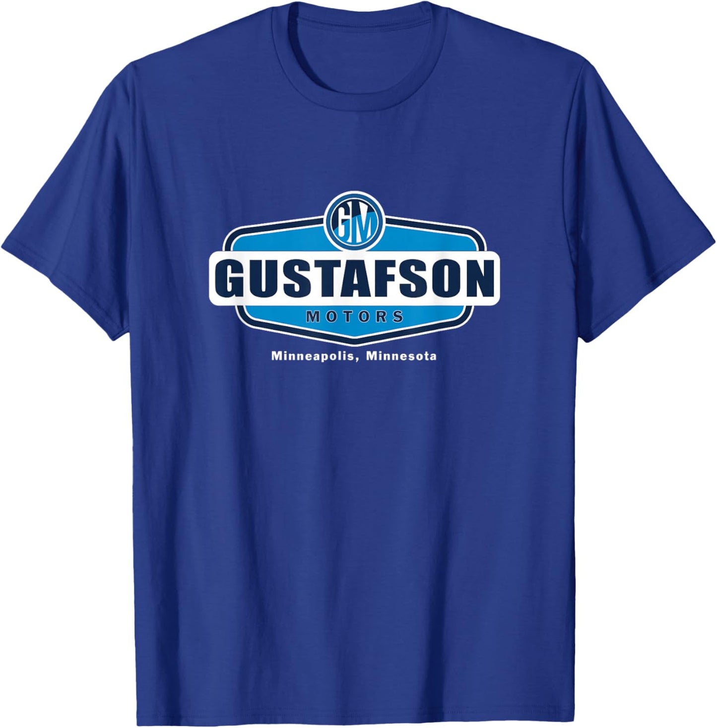 Aura Apparel Fargo Gustafson Motors Movie - Black, Adult, , Short Sleeve, Small, Classic Fit, Cotton Blend T-Shirt - T-Shirt | Royal