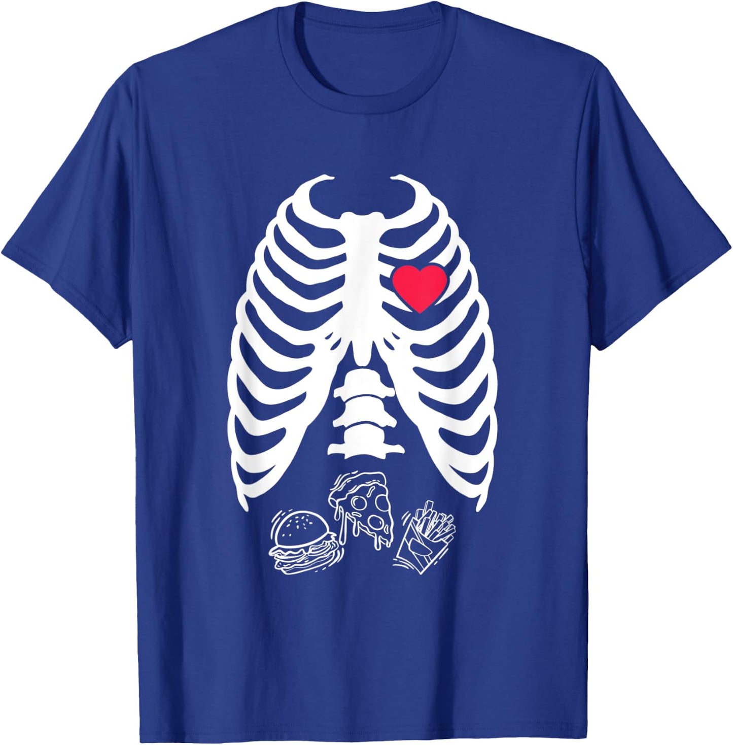 Skeleton Fast Food Halloween Great Gift T-Shirt - T-Shirt | Royal