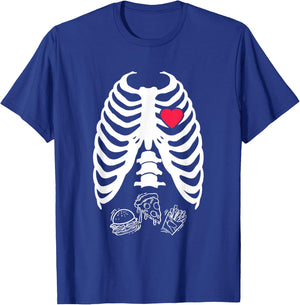 Skeleton Fast Food Halloween Great Gift T-Shirt - T-Shirt | Royal