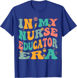 In My Nurse Educator Era Retro Nursing Education T-Shirt - T-Shirt | Royal