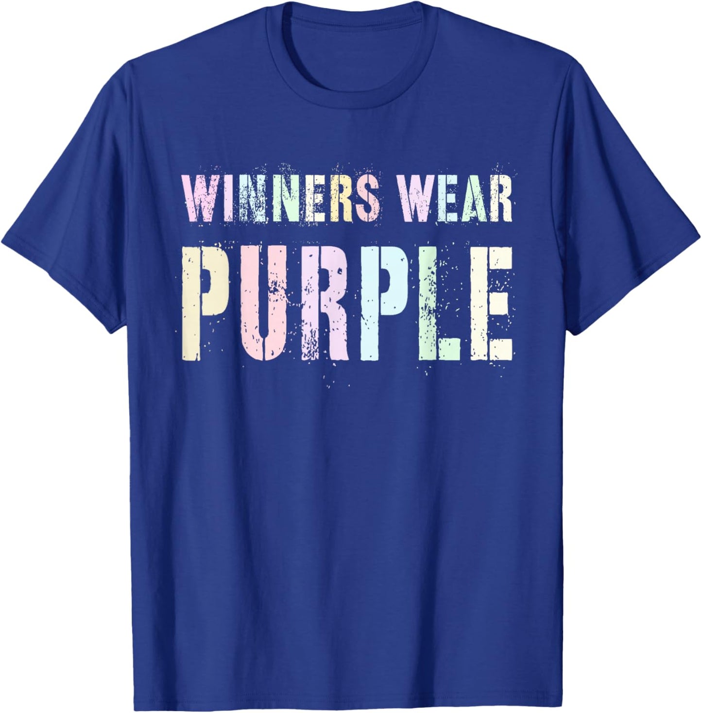 Vintage WINNERS WEAR PURPLE Summer Camp Go Team War Game T-Shirt - T-Shirt | Royal