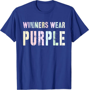Vintage WINNERS WEAR PURPLE Summer Camp Go Team War Game T-Shirt - T-Shirt | Royal