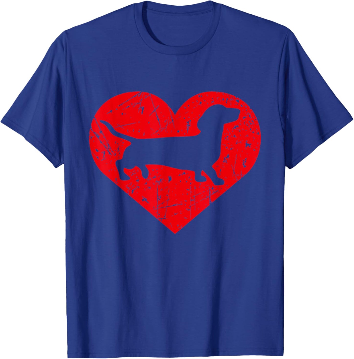 Dachshund Love Doxie Wiener Dog Puppy Heart Graphic T-Shirt - T-Shirt | Royal