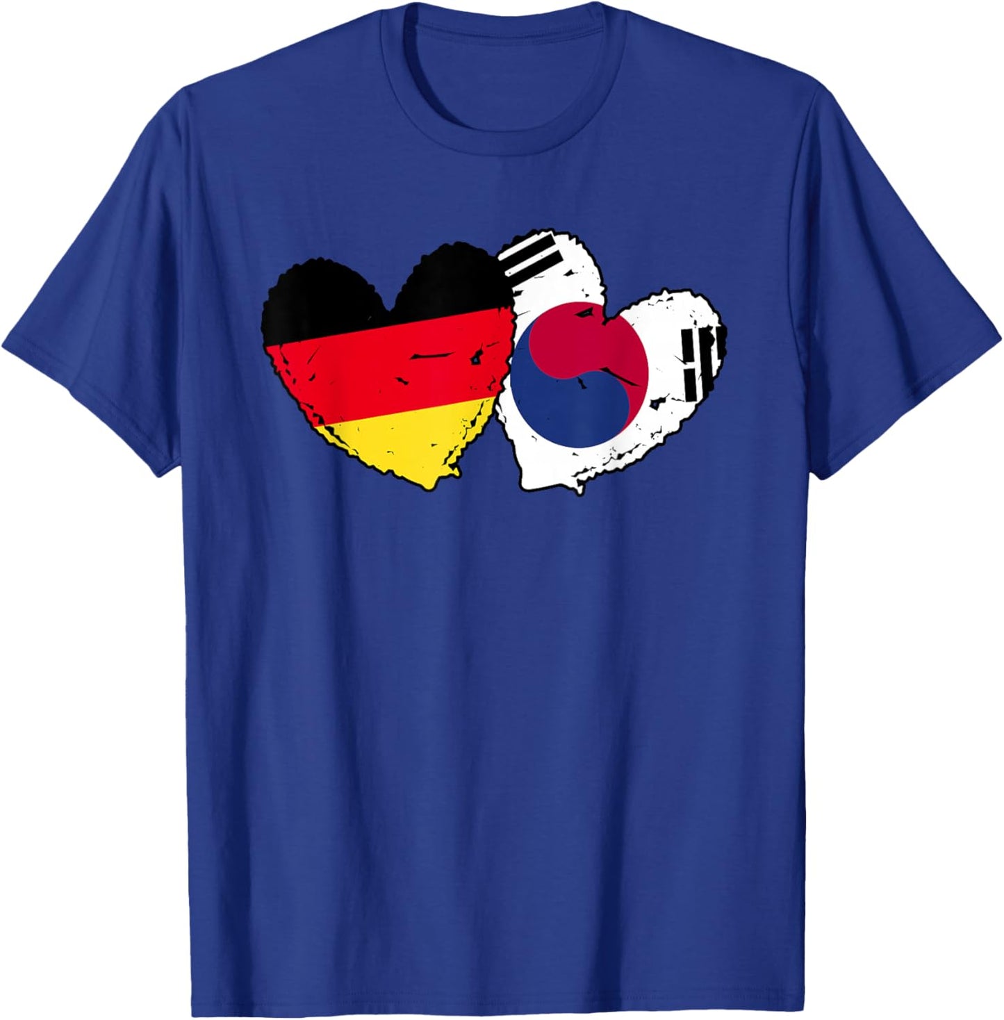 Deutschland Südkorea Herzfahnen Deutsch Koreanisch Doppelflagge T-Shirt - T-Shirt | Royal