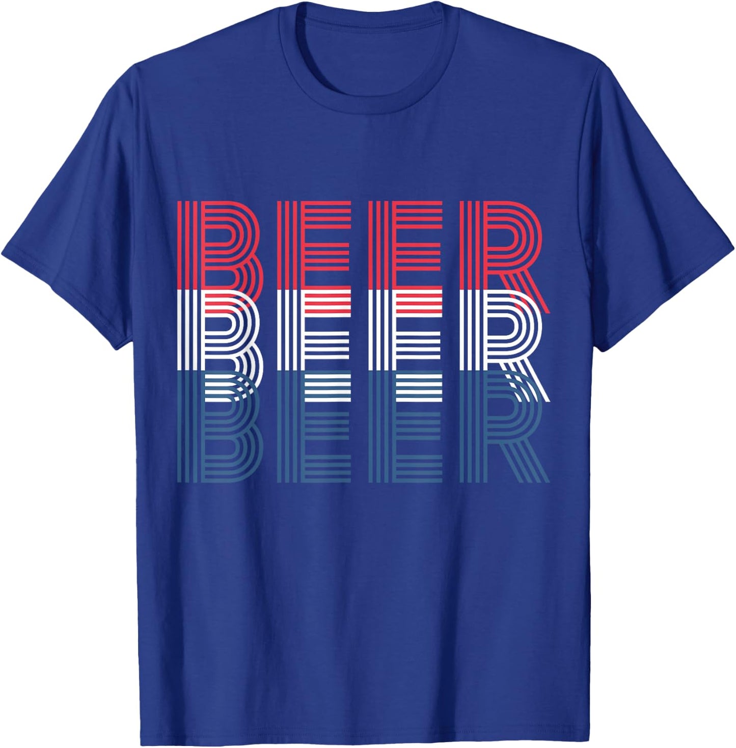 4th of July Beer Drinking Gift Patriotic Men and Women T-Shirt - T-Shirt | Royal