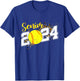 Senior 2024 Softball Leopard Class of 2024 Softball T-Shirt - T-Shirt | Royal