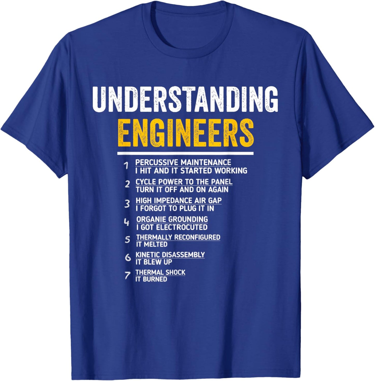 Understanding Engineers Funny Mechanical Engineering T-Shirt - T-Shirt | Royal