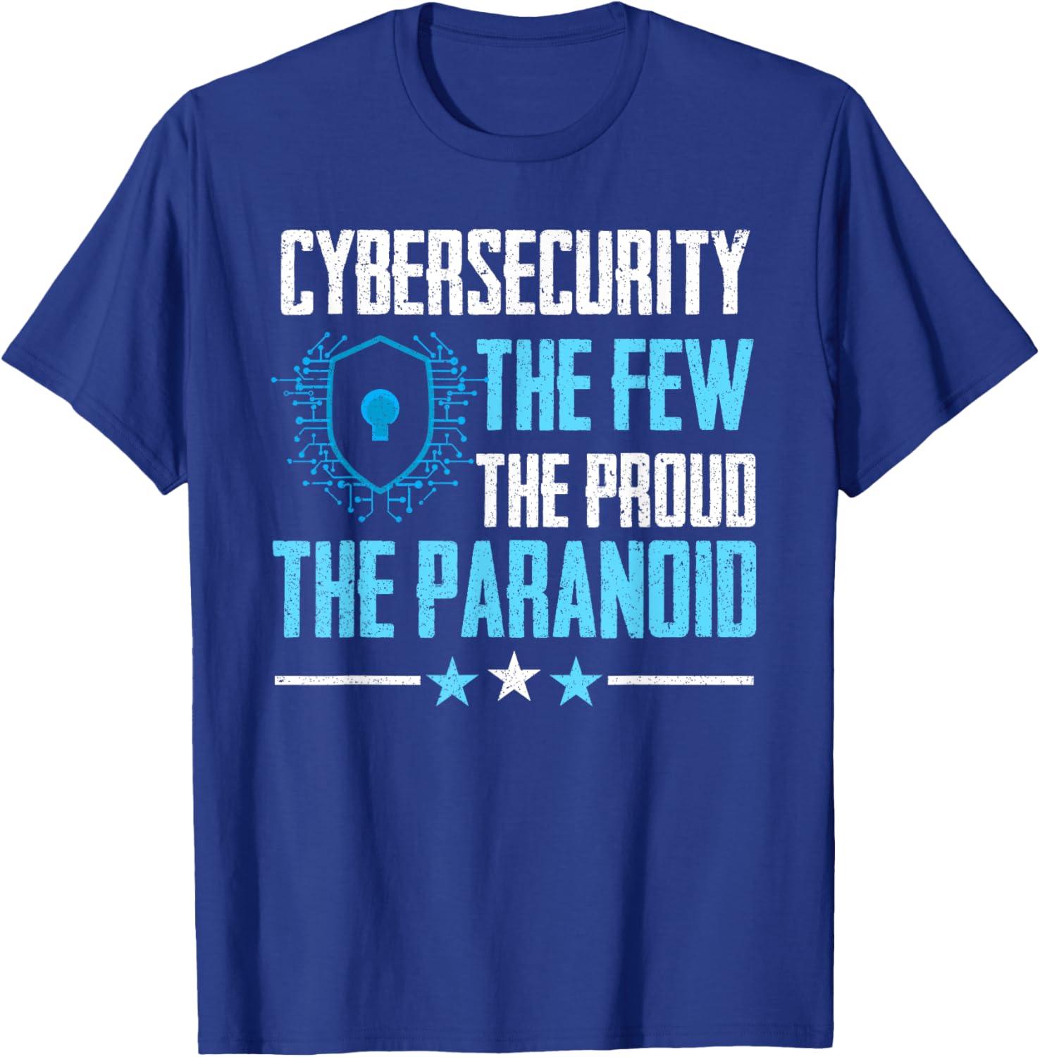 Cyber Security Professional -Adults Cybersecurity Black Small Short Sleeve Modern T-Shirt - T-Shirt | Royal