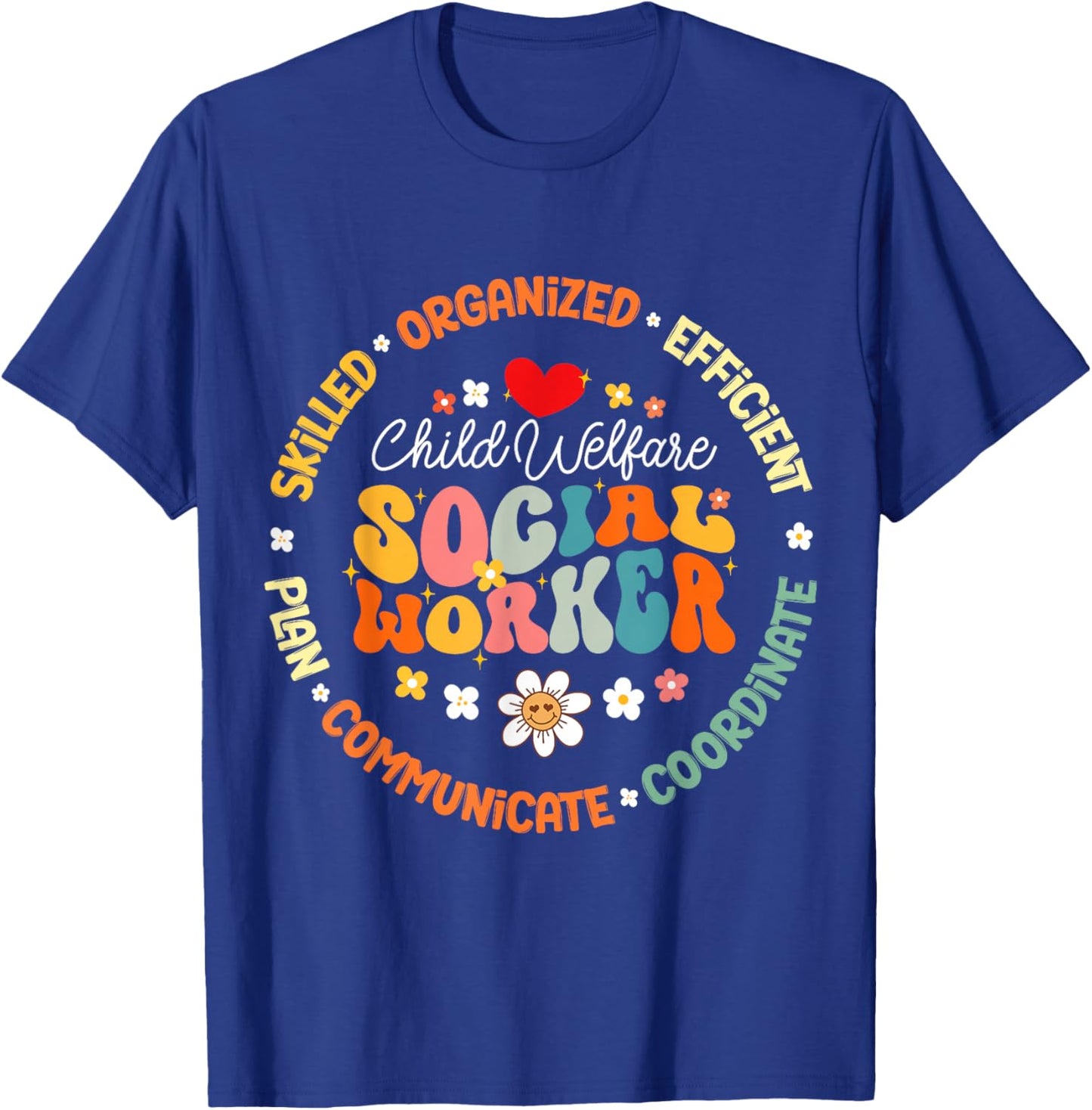 Child Welfare Social Worker Appreciation Week Back School T-Shirt - T-Shirt | Royal
