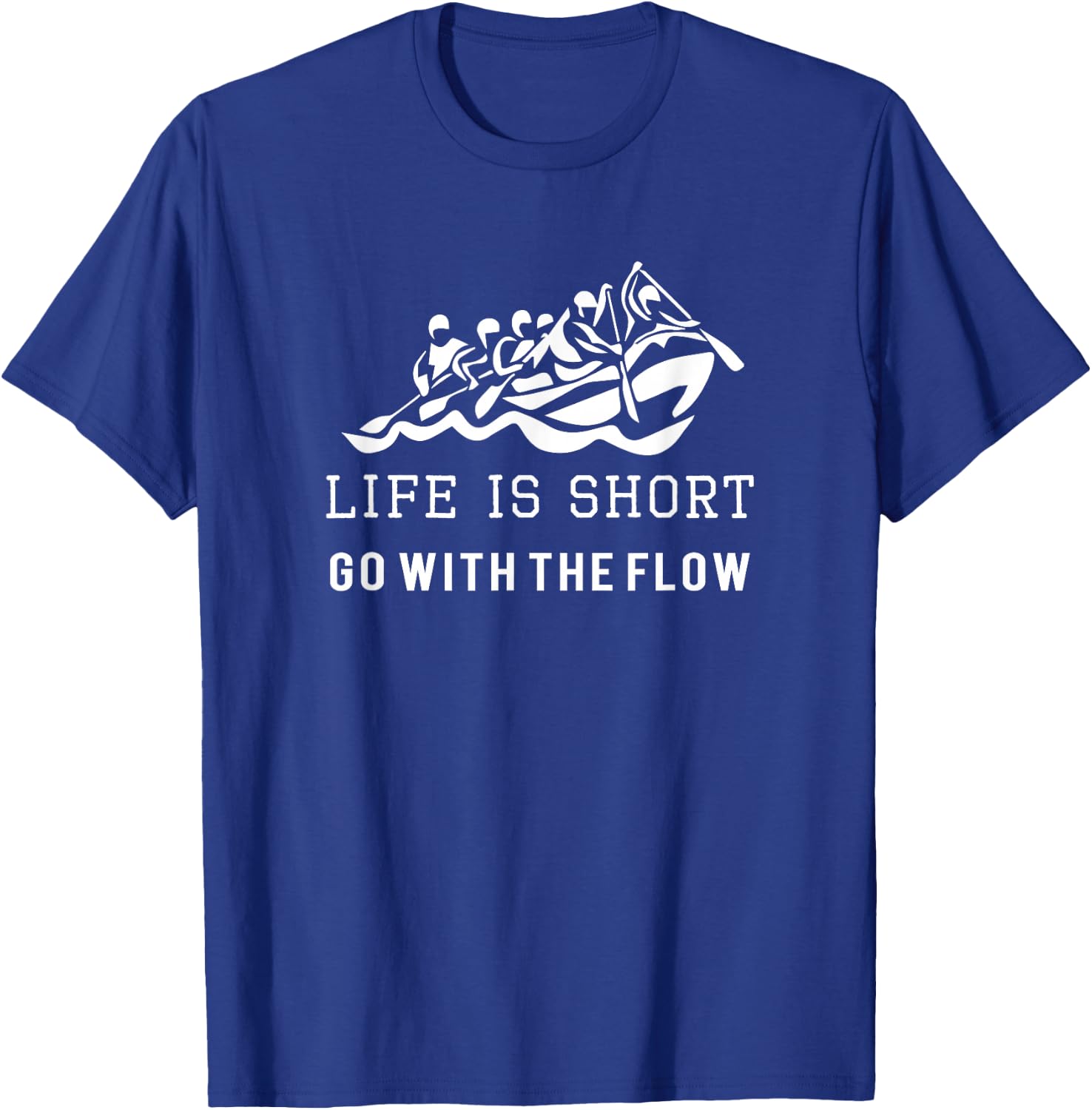 Cool Go With the Flow Whitewater Rafting Gift T-Shirt - T-Shirt | Royal