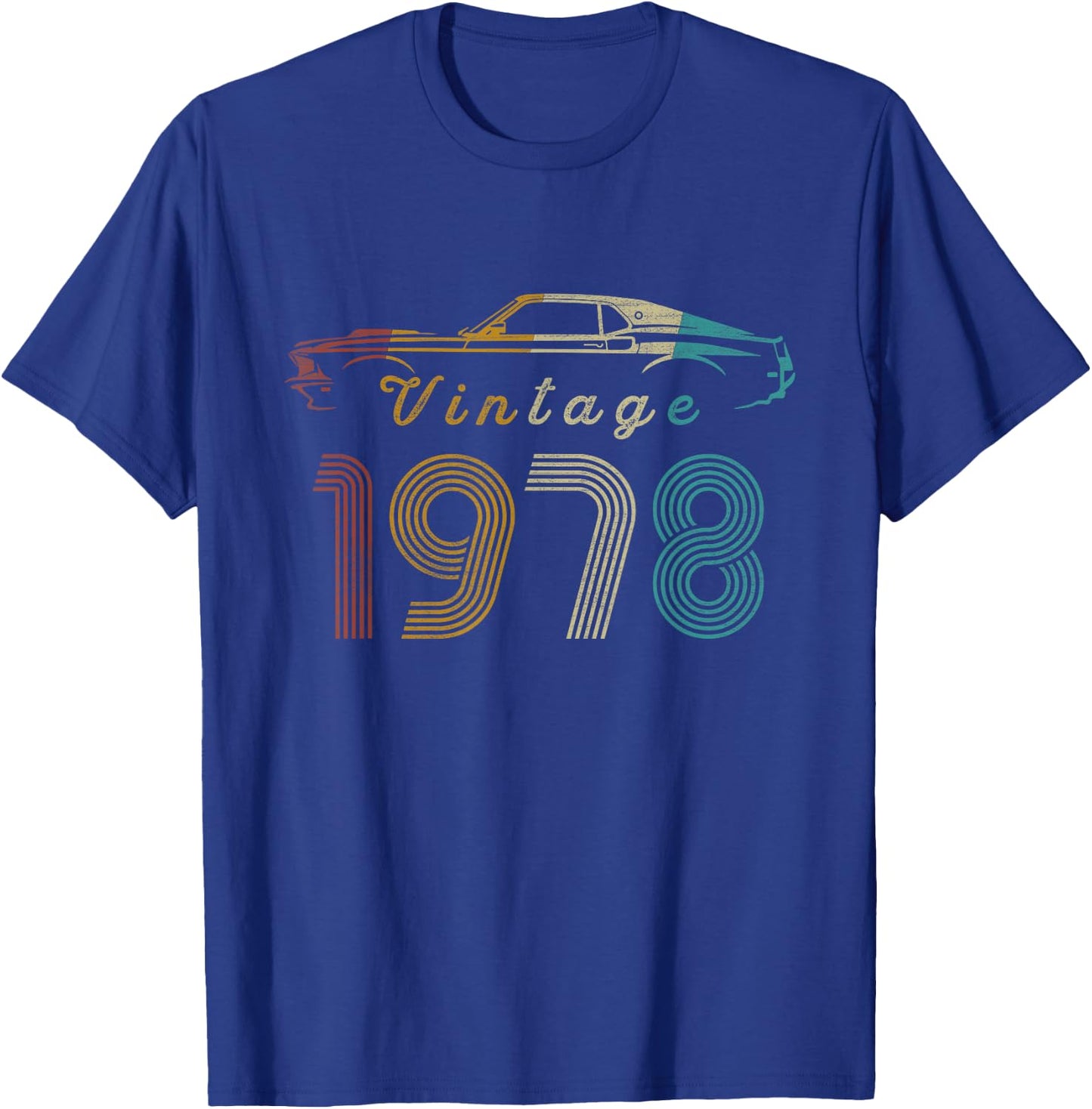 Classic Car 45 Year Old Gifts Vintage 1978 Limited Edition T-Shirt - T-Shirt | Royal