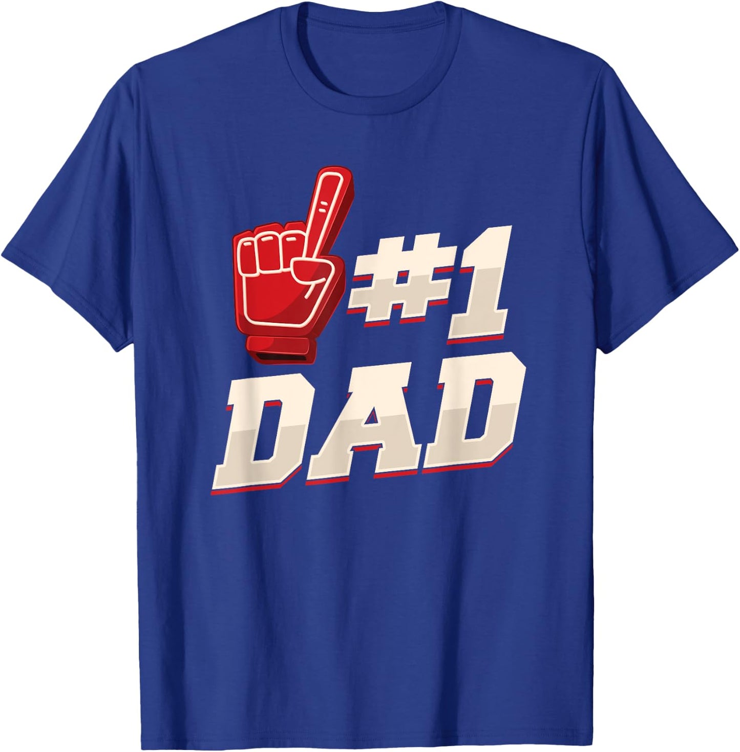 Athletic #1 Dad Number 1 Father Dad Father Father's Day T-Shirt - T-Shirt | Royal