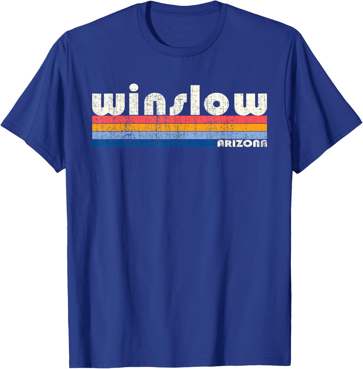 Vintage 70s 80s Style Winslow AZ T-Shirt - T-Shirt | Royal