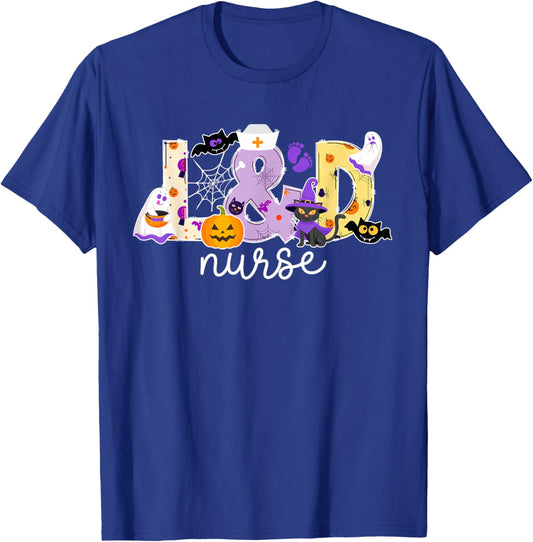 Spooky L&D Nurse Halloween Labor And Delivery Nurse T-Shirt - T-Shirt | Royal