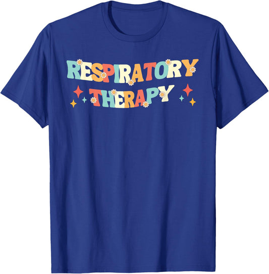 Respiratory Therapy Respiratory Therapist Retro Groovy T-Shirt - T-Shirt | Royal
