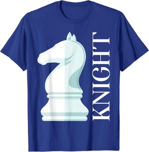 White Knight Chess Piece Chess Lovers Gag Gifts Men Kids T-Shirt - T-Shirt | Royal